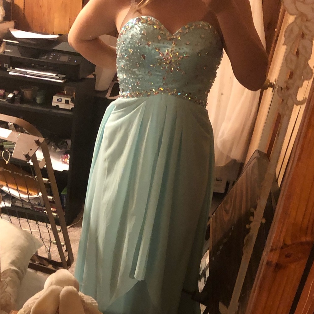 Blue prom dress